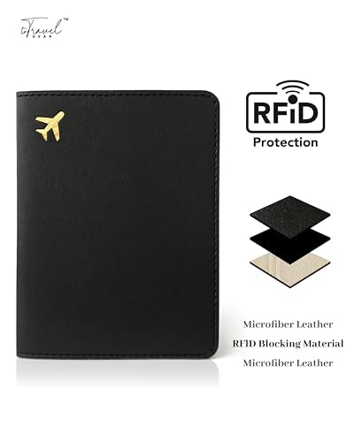Passport Holder for Travel Essentials (Black)