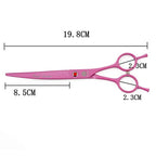 7" Dog Grooming Scissors Set with Rhinestone Accent (Pink)