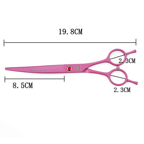 7" Dog Grooming Scissors Set with Rhinestone Accent (Pink)