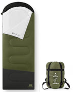 Lightweight Warm Weather Sleeping Bag for Adults (1.65lb-Green)