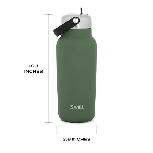 Recycled Stainless Steel Explorer with Flip Straw Lid (Green Jasper / 32 Ounces)