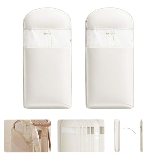 2 Pack Space Saving Hanging Garment Bag for Travel (Medium-2Pcs)