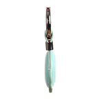 Genuine Leather Keychain Holder Compatible with Airtag ([1 Pack] Cyan V2.0)