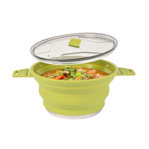 2.5L Green Silicone Collapsible Pot (20 Count / Pot)