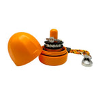 Waterproof Ring Holder Keychain for Travel & Gym (Orange / Small)