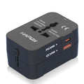 Universal Travel Adapter (1 USB A+1 USB C(PD20W)(Standard) / Black)