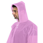 Rain Ponchos for Adults (One Size / Pink)