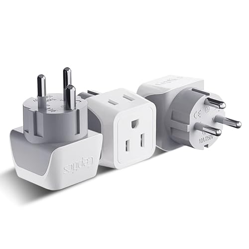 Denmark Travel Adapter Plug with Dual Usa Input (White)