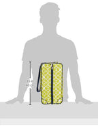 Deluxe Insulated Wine Tote with 2 Wine Glasses (Trellis Green)