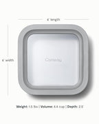 Glass Food Storage Container with Lid (Gray / 4.4 Cup Container (1x))