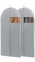 50" Garment Bags for Hanging Clothes (50" - 2 Pack / Grey)