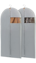 50" Garment Bags for Hanging Clothes (50" - 2 Pack / Grey)