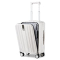 20 Inch Carry On Luggage Hard Shell Suitcases with Wheels Luggage Suitcase Travel Luggage for Women Men Rolling Luggage Bags for Business Trip Weekender (20 Inch / Ivory White Upgrade)