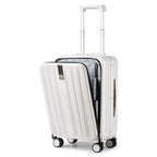 20 Inch Carry On Luggage Hard Shell Suitcases with Wheels Luggage Suitcase Travel Luggage for Women Men Rolling Luggage Bags for Business Trip Weekender (20 Inch / Ivory White Upgrade)