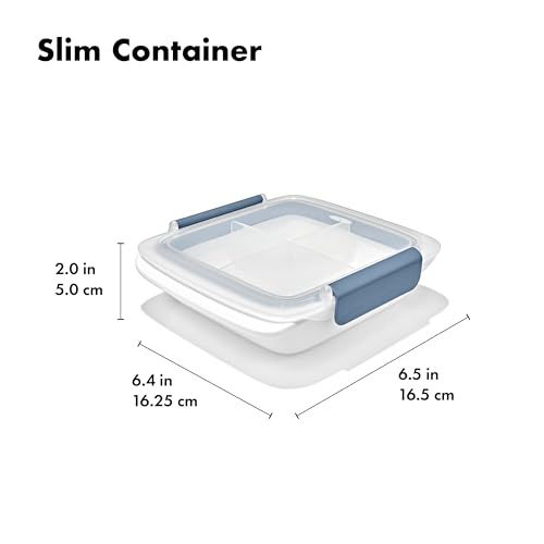 Good Grips Prep & Go Slim Container with Removable Divider (Slim with Removable Divider / Ocean Blue)