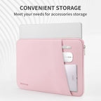 RAINYEAR 15.6 Inch Laptop Sleeve Padded Case Cover with Pocket (15.6 inch / Light Pink)