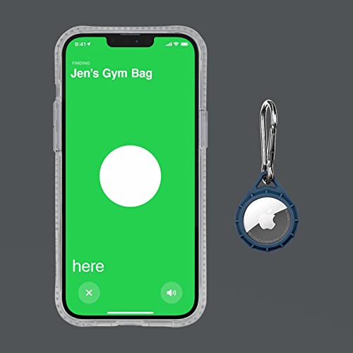 Protector AirTag Holder (Carabiner Clip Navy)