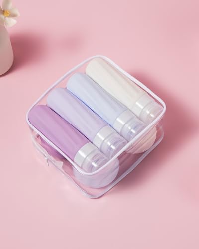 Travel Size Toiletries 8 Pack (3oz bottle 3oz jar / Lavender)