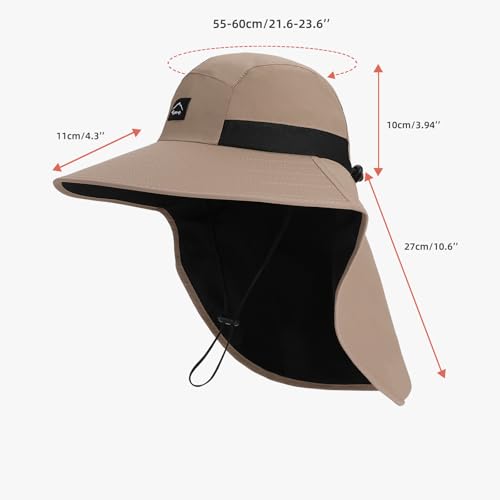 Outdoor Sun Hat for Men Women (1pack-khaki)