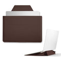 Laptop Carry Sleeve with Stand &Smart Storage for 14" Laptop for Work (Brownie / 14 Inch)