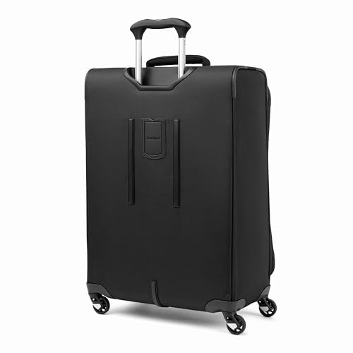 Maxlite 5 Softside Checked Luggage Spinner (Checked-Medium 25-Inch / Black)