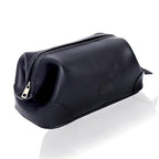 Leather Toiletry Bag for Men Best Gift Premium Genuine Dopp Kit Shaving Kit Organizer Travel Kit Pouch Bag 10 inch Size (Black)