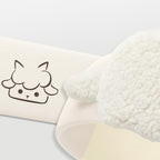 White Faux Lamb Fleece Sleep Mask Allergy Free Full Wrap Eye Cover (White)