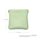 Green PU Leather Jewelry Pouch Portable Travel Small Jewelry Bag (Green / 3.54"x3.54")