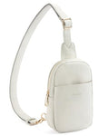 Crossbody Bags for Women Leather Cross Body Sling Bag for Woman Travel White (1-white)