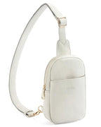 Crossbody Bags for Women Leather Cross Body Sling Bag for Woman Travel White (1-white)