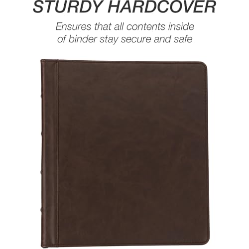 Vintage Leather 3 Ring Binder (Full Size - No Zipper / 1 Inch / Brown)