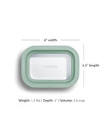 Mini Rectangle Food Storage Container (Mist / 2.6 Cup Container (1x))