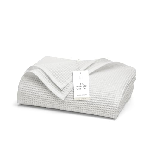 Waffle Bed Blanket (White / King/California King)