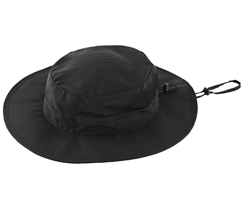 UPF 50+ Sun Protection Hat for Women Ladies Sun Hat Quick Dry Summer Beach Hats Foldable Outdoor Safari Hats Black (Large / Black)