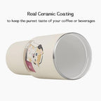 Coffee Travel Mug with Flip Lid (MusicCat_TravelMug_24oz)