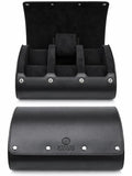 Watch Travel Case for Men Watch Roll for Travel Organizer and Display Watch Case (6-Slots / Black Black)