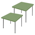 2 Pack Square Spandex Fitted Table Cloth (Sage Green / 42" x 42" (Square))