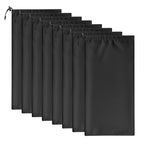 8 Pcs Single Shoe Bags for Travel with Drawstring (Black)