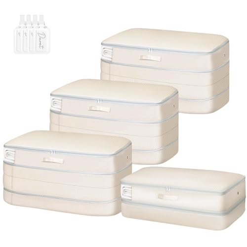 Comforter Storage Bag (4 Packs / Beige)