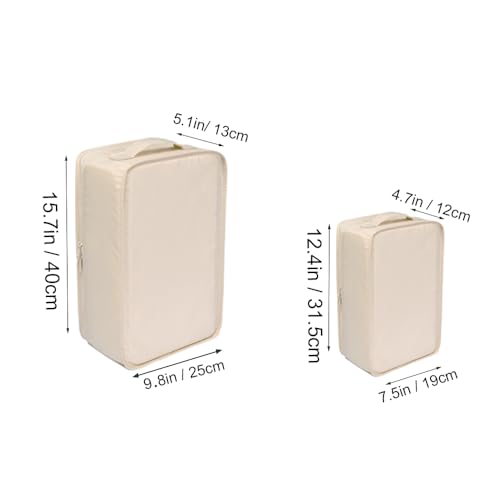 Travel Shoe Bags (Cream / 2+2 Packs)