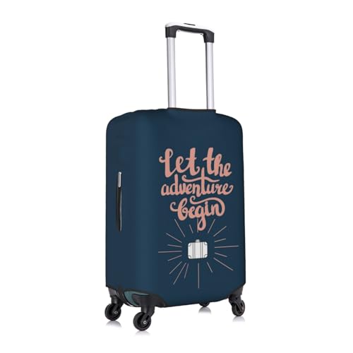Let The Adventure Begin Luggage Cover Washable Suitcase Protector (Medium / Adventure)