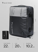 Black Voyage Reusable Vacuum Compression Travel Bag for Carry (Gray (1-Pack+P) / Medium)
