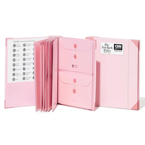 Edición Actualizada 2025 El Folio® Organizador de Documentos en Español (Pink / Document Organizer (Spanish Version))