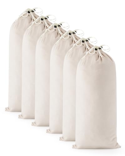6 Pcs Single Shoe Bags for Travel (Beige / 17.3"x8.6")