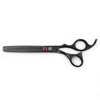 7" Dog Grooming Scissors Set with Rhinestone Accent (Bright Black)