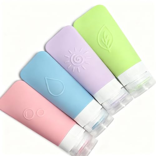 20 Piece Silicone Travel Bottles Set (Pink-20PCS)