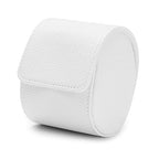Single Watch Case Portable Travel Watch Roll Box for Women and Men (White)