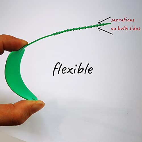 100pcs Reusable Blank Plastic Tags Ties Key Tags 1.45"*2.48" Serrated Tension Sealing Strap with Large Label Plastic Tie Mark Label Waterproof Hang Sign Write on Tag (Green)