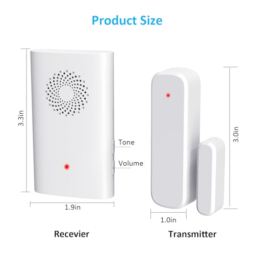 Wireless Door Chime (1 Receiver +2Sensor)