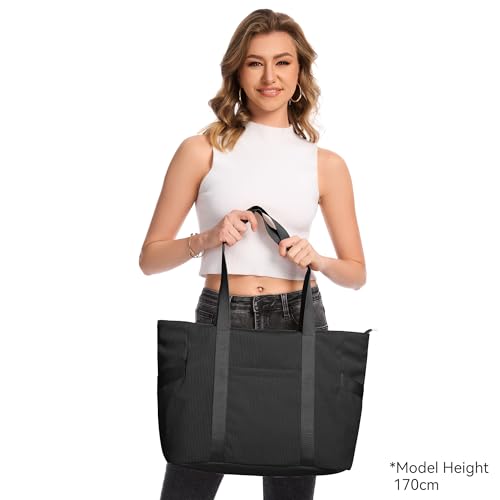 Tote Bag for Women (L-black-fits 15.6" Laptop)